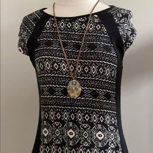 Molly Bracken Dress Black white M/L EUC